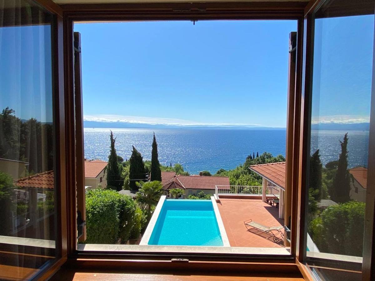 Villa Lovran - 150M To The Beach - Infinity Pool - Incredible Sea View - Fitness Room Zewnętrze zdjęcie