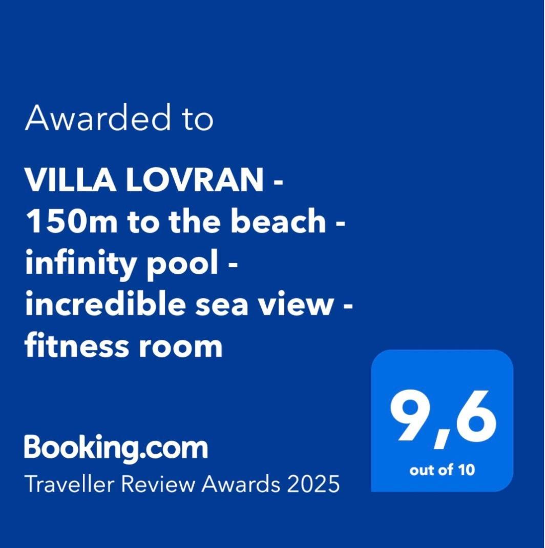 Villa Lovran - 150M To The Beach - Infinity Pool - Incredible Sea View - Fitness Room Zewnętrze zdjęcie